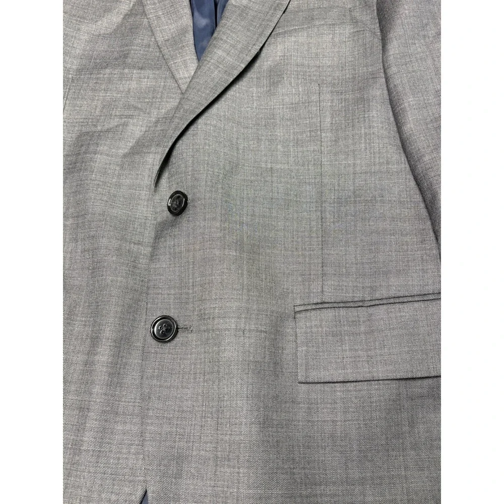 J.Crew Thompson Mens 40S Grey 100% Wool Two Button Suit Jacket Blazer G1730